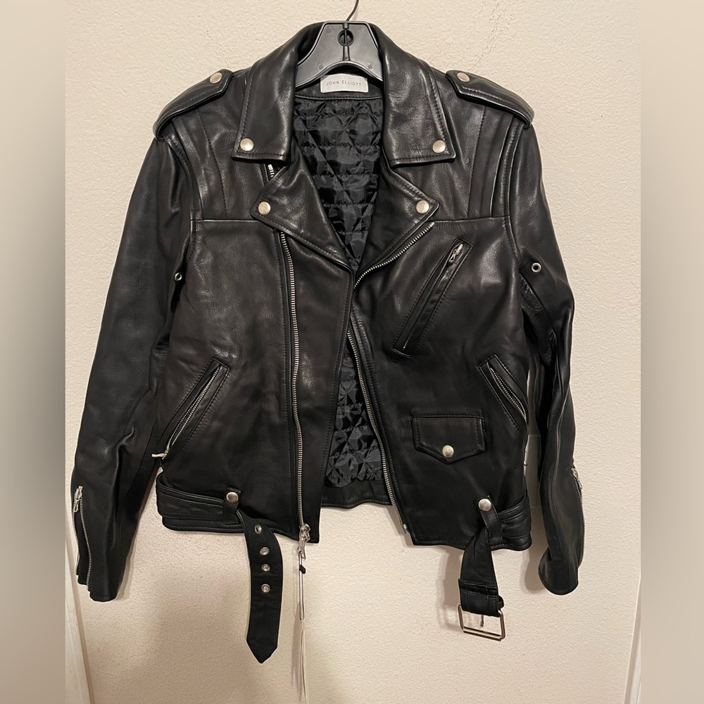 John Elliott x Blackmeans Yuji Riders Leather Jacket